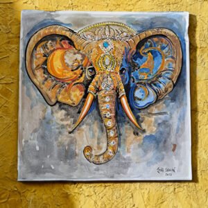 Pintura elefante decorado 30*30cm